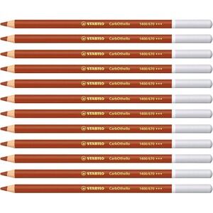 Stabilo CarbOthello Pastel Pencils 12 Pack 1400/670 Burnt Sienna